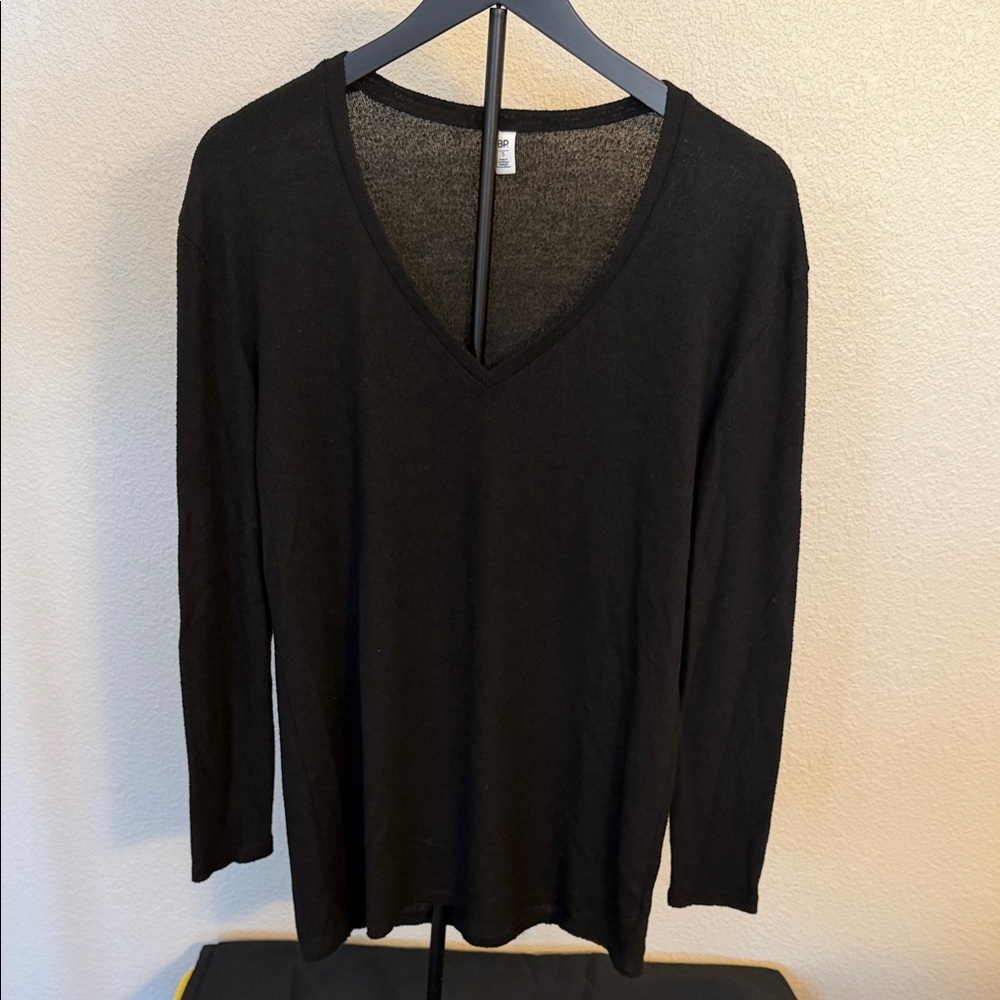 BP Black Long Sleeve V-Neck Top
